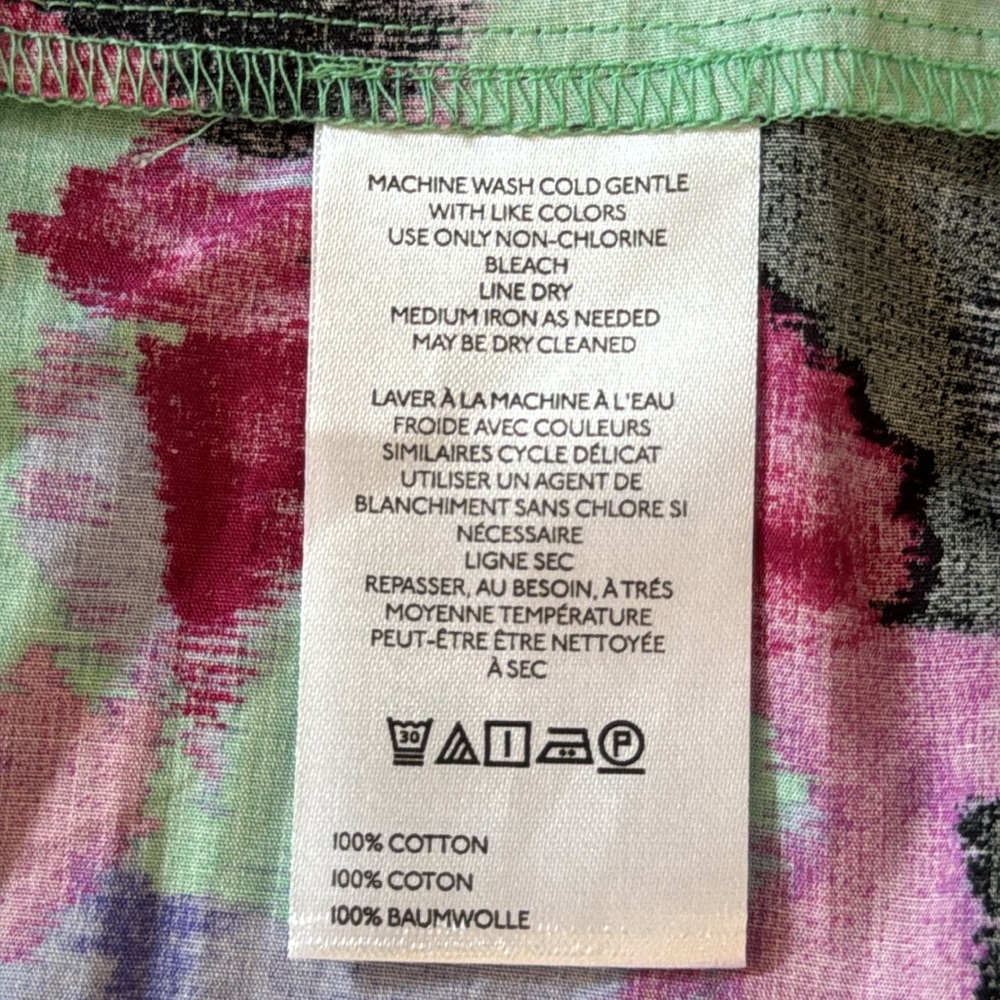 Anthropologie Mint Green Maxi Dress with Purple & Black Floral Print - Picture 14 of 16